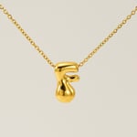 Gold color / 1 Piece Simple Series Daily Letter F Titanium Steel  Gold Color Unisex Pendant Necklaces Picture6